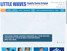 Tablet Screenshot of littlewavesfamilyswimschool.com